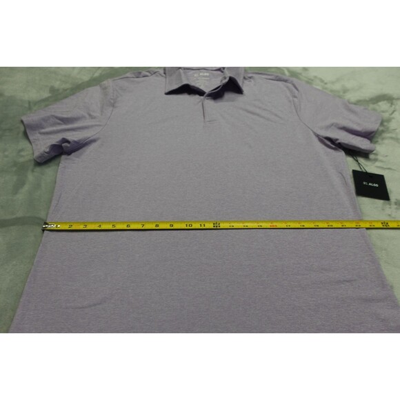 01. Algo Performance Men's Large Purple SPF 40 Moisture Wicking Polo Shirt NWT - Picture 4 of 9